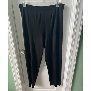 Exclusively Misook Womens Pants Black Pull On Knit Size XL